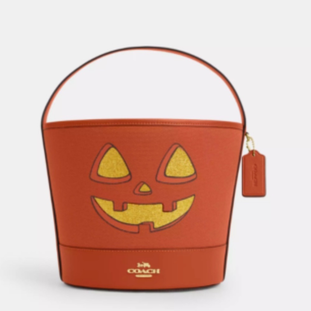Coach Trick Or Treat Bucket With Halloween Pumpkin